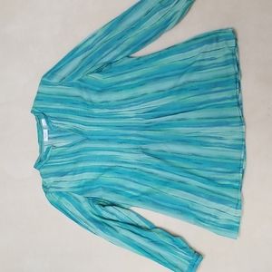 Aqua and turquoise tunic